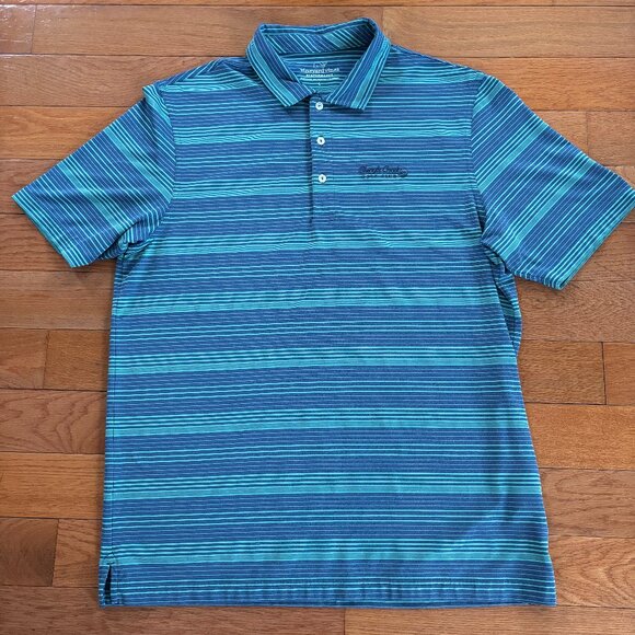 Vineyard Vines Shirt Mens L Performance Polo Shingle Creek Golf Club Striped‎ - Picture 1 of 8